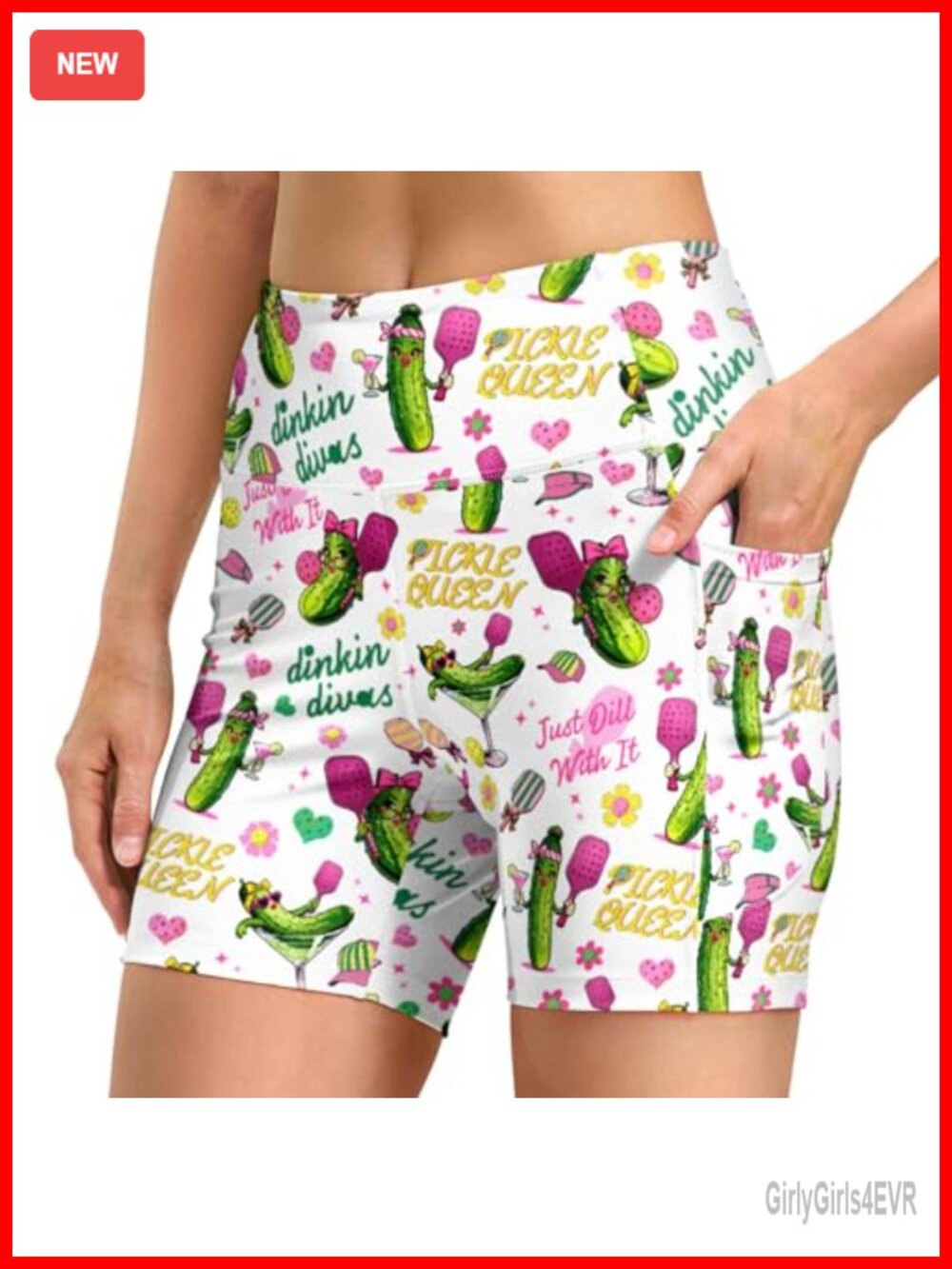 Women's High Waisted Biker Shorts with Pockets Tummy Control Yoga Running